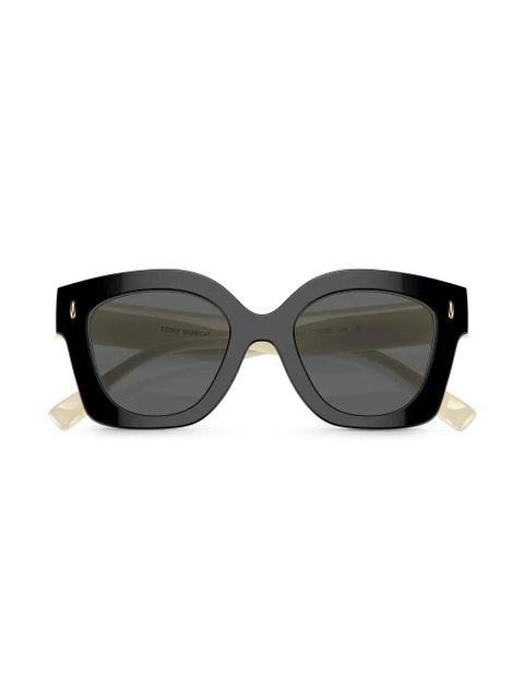Tory Burch Miller Pushed square-shape sunglasses - Black