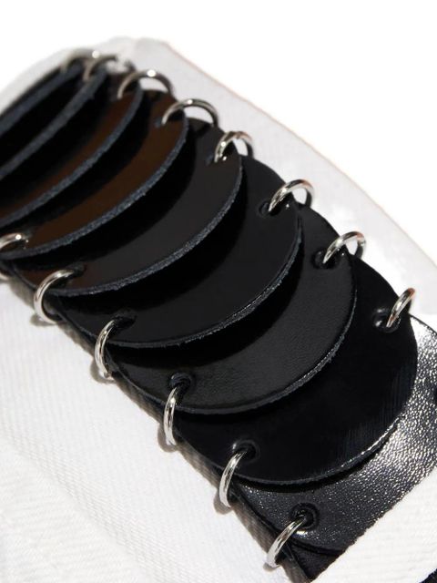 Rabanne leather metal-detail belt - Black