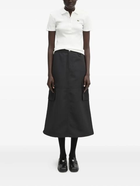 Carhartt WIP logo-patch A-line midi skirt - Black