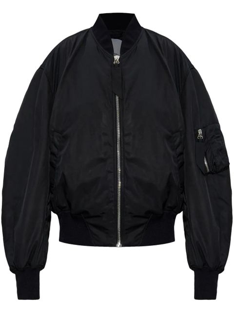 The Attico bishop-sleeves bomber jacket - Black - zdjęcie produktu nr 1