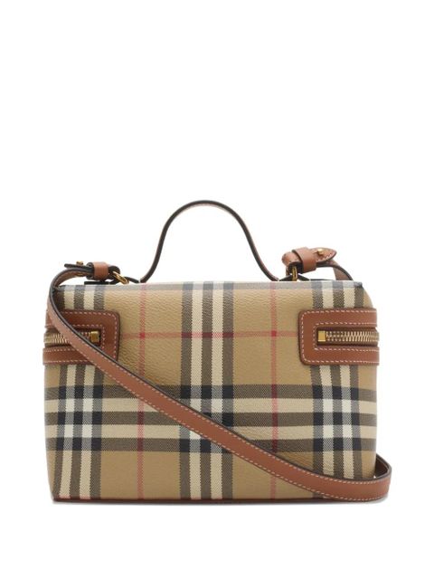 Burberry mini check vanity cross body bag - Neutrals