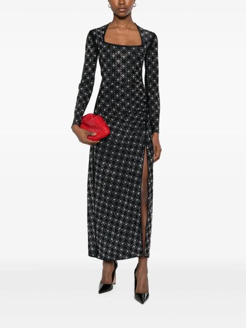Maje square-neck patterned dress - Black - zdjęcie produktu nr 2