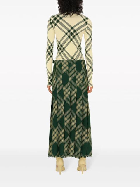 Burberry check-pattern high-neck jumper - Neutrals