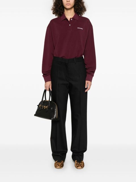 Miu Miu pinstriped trousers - Black