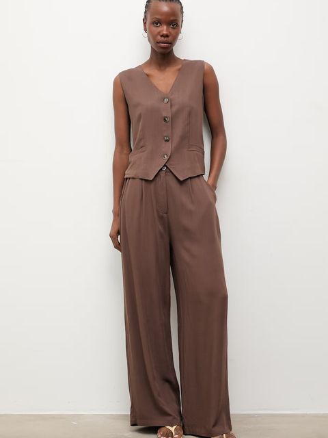 Answear.LAB komplet damski z domieszką lnu