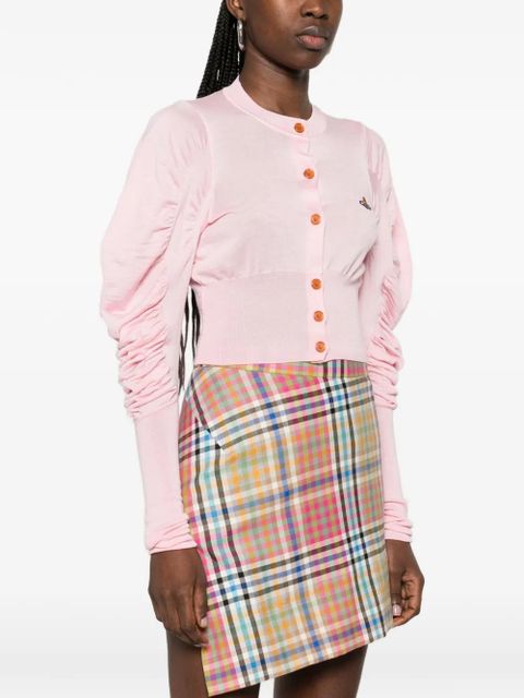 Vivienne Westwood button puff-sleeve cardigan - Pink