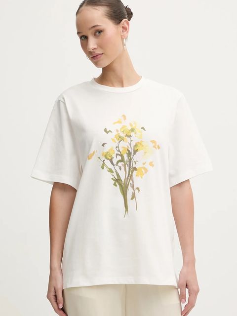 Stine Goya t-shirt bawełniany damski kolor biały SG-PS26-T009-2243P