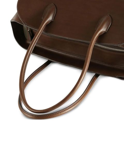 The Row Marlo 12 leather tote bag - Brown - zdjęcie produktu nr 2