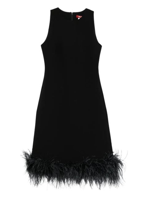 Max Mara feather-hem midi dress - Black - zdjęcie produktu nr 1