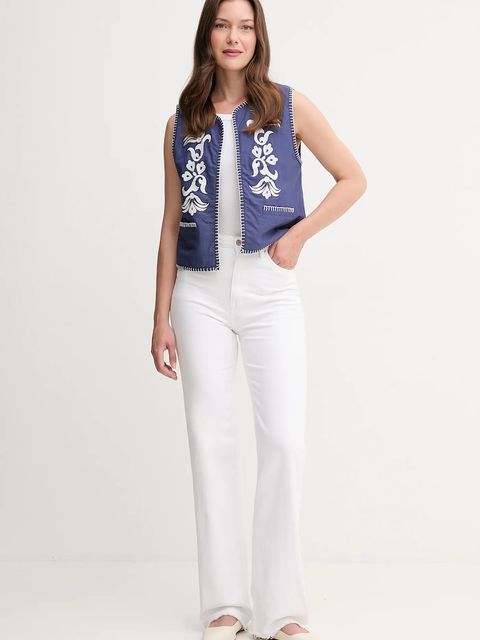 Hoss Intropia kamizelka kolor niebieski niezapinana 5472057 - zdjęcie produktu nr 2