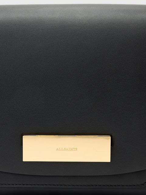 AllSaints torebka skórzana ETTA kolor czarny W295XD