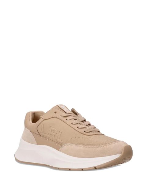 Lauren Ralph Lauren leather-logo sneakers - Neutrals