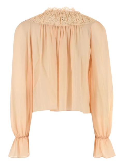 Chloé lace-trimmed blouse - Pink - zdjęcie produktu nr 2