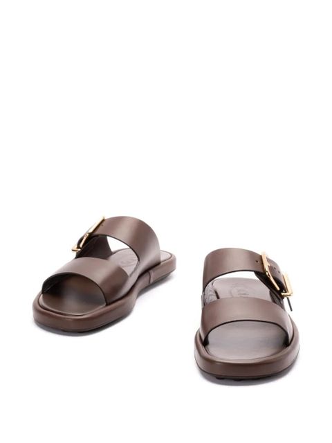 Tod's leather slides - Brown