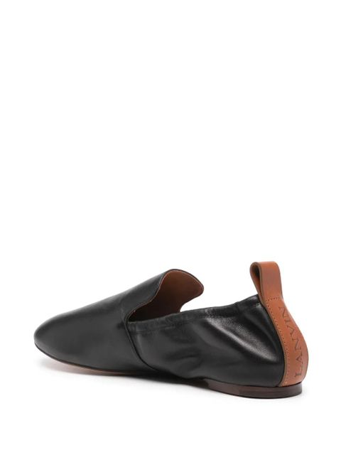 Lanvin leather flat loafers - Black