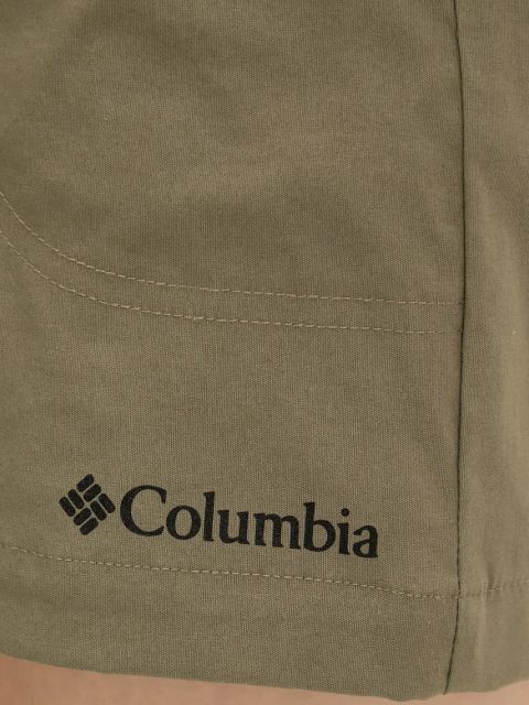 Columbia szorty outdoorowe Brea Falls kolor zielony gładkie high waist 2118973