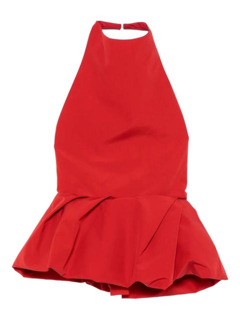 Magda Butrym halterneck peplum top - Red - zdjęcie produktu nr 1
