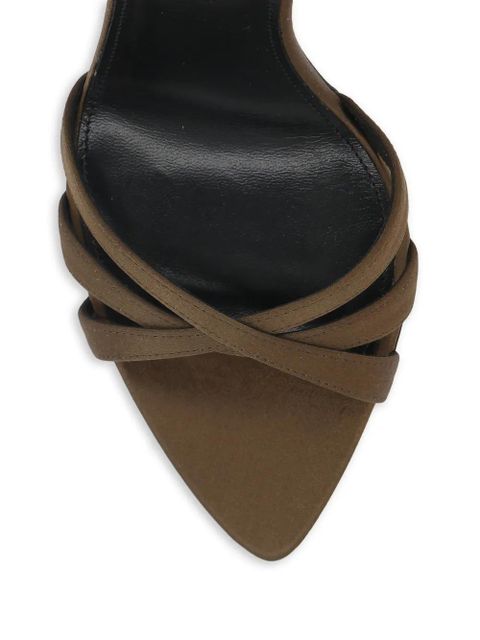 Saint Laurent criss-cross strap sandals - Brown