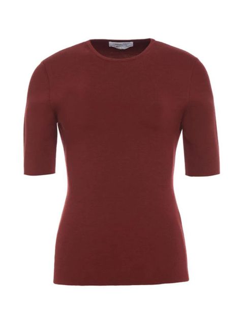 Gabriela Hearst ribbed crew-neck T-shirt - Red - zdjęcie produktu nr 2