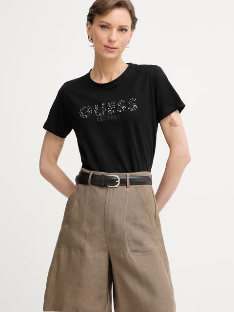 Guess T-shirt damski bawełniany - zdjęcie produktu nr 1