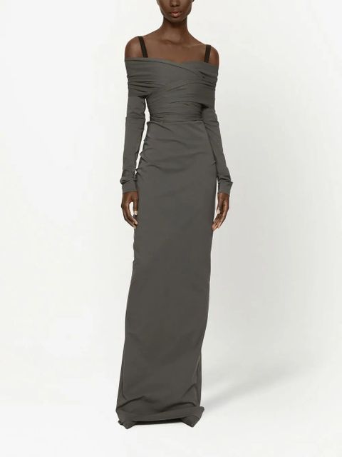 Dolce & Gabbana KIM DOLCE&GABBANA Milano-rib maxi dress - Grey
