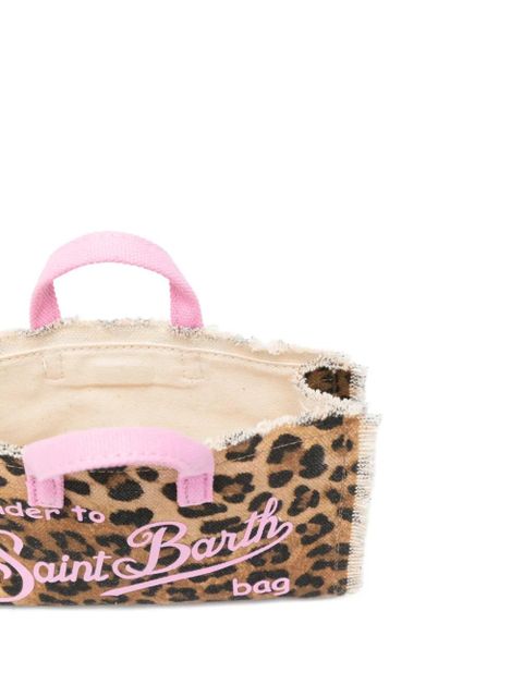 MC2 Saint Barth leopard-print phone bag - Brown