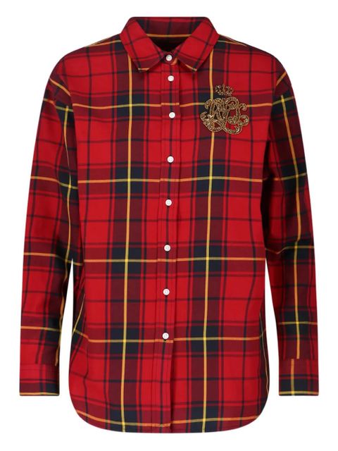 Lauren Ralph Lauren beaded plaid shirt - Red - zdjęcie produktu nr 1