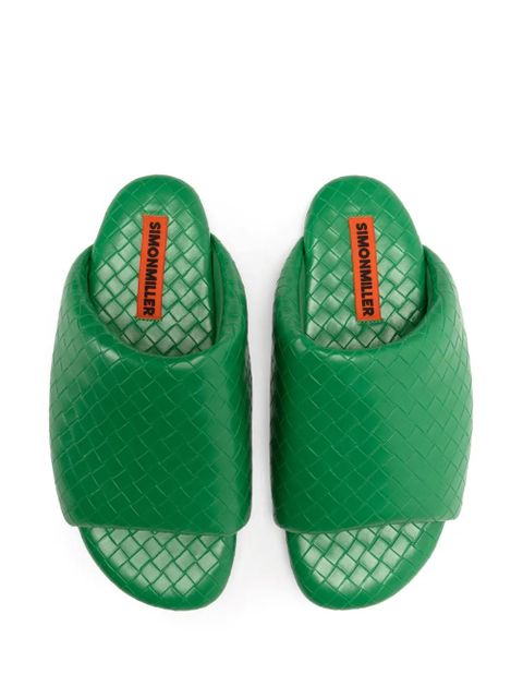 Simon Miller woven-design bubble slides - Green - zdjęcie produktu nr 2