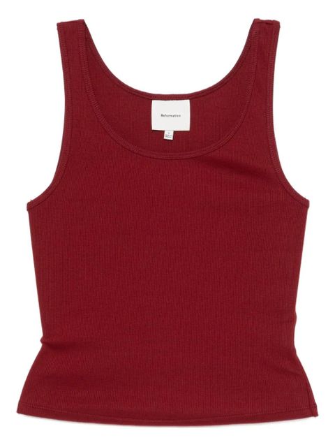 Reformation round neck tank top - Red - zdjęcie produktu nr 1