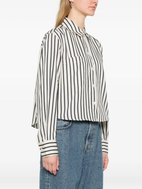 ANINE BING striped pocket shirt - Neutrals