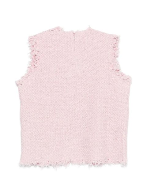 Jil Sander frayed sleeveless top - Pink - zdjęcie produktu nr 2