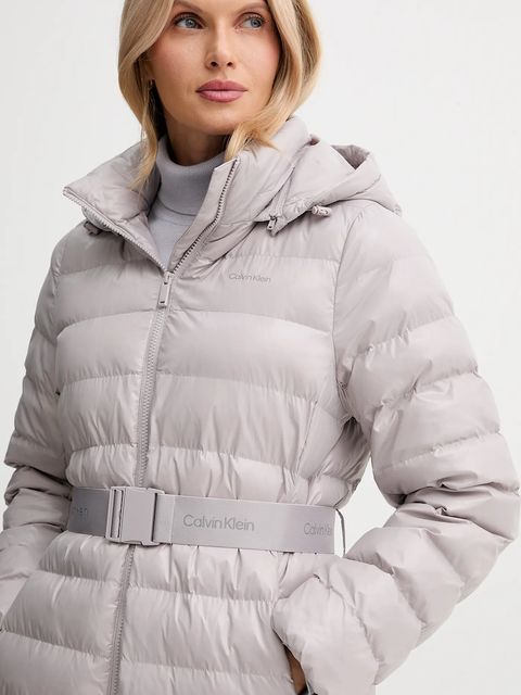 Calvin Klein kurtka kolor szary zimowa LV044D543G