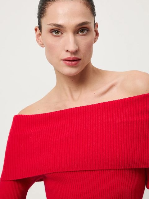 Medicine sweter damski kolor czerwony