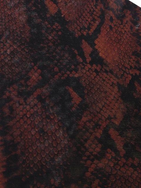 Jean Paul Gaultier snake-pattern mini dress - Brown