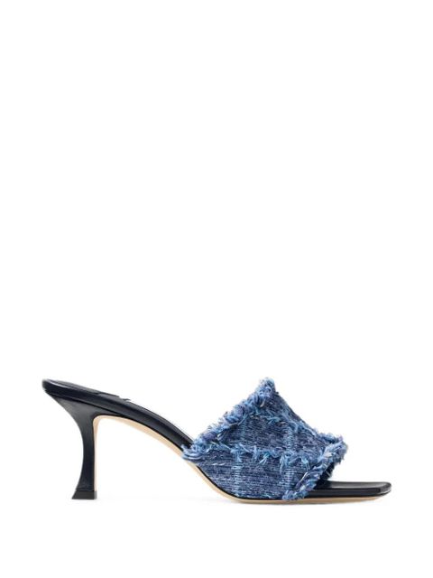 Jimmy Choo Alexia 70 frayed sandals - Blue - zdjęcie produktu nr 1