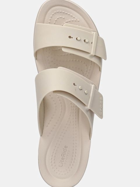 Crocs klapki Brooklyn Buckle Low damskie kolor zielony 211215