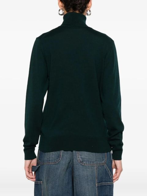 ETRO roll-neck logo-embroidered sweater - Green