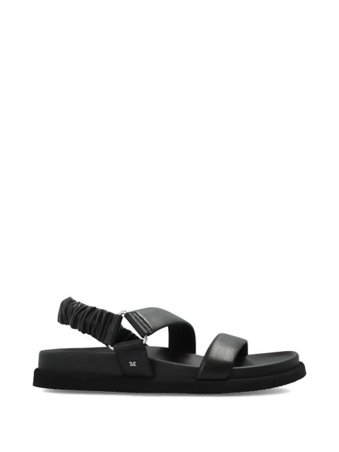Max Mara Mxamacro ruched strap leather sandals - Black - zdjęcie produktu nr 1