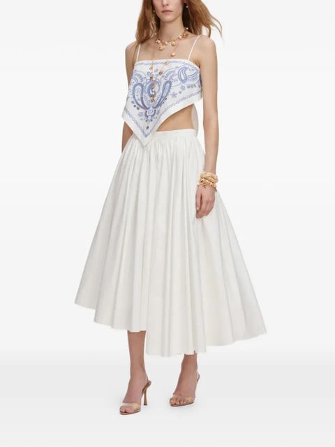 Self-Portrait embroidered bandana top - White - zdjęcie produktu nr 2