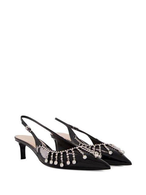 Gucci 45mm Guinevere chain detail pumps - Black