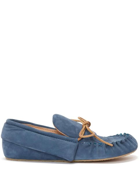 JW Anderson suede moccasin loafers - Blue - zdjęcie produktu nr 1