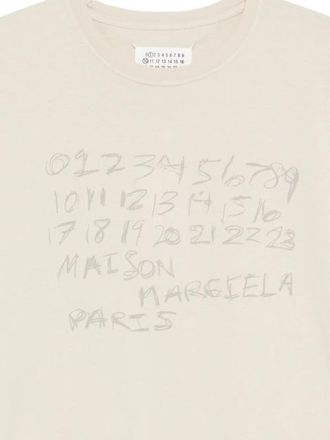 MM6 Maison Margiela number-print T-shirt - Neutrals