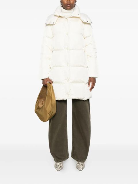Moncler quilted hooded single-breasted coat - Neutrals - zdjęcie produktu nr 2