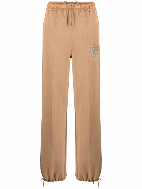 GANNI Isoli drawstring track pants - Brown