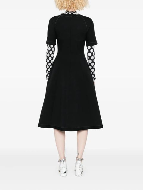 Marni short-sleeve flared dress - Black