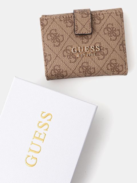 Guess portfel LAUREL damski kolor beżowy SWSG74 59138