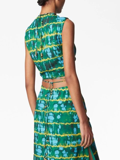 Altuzarra Ayana front-fastening top - Green