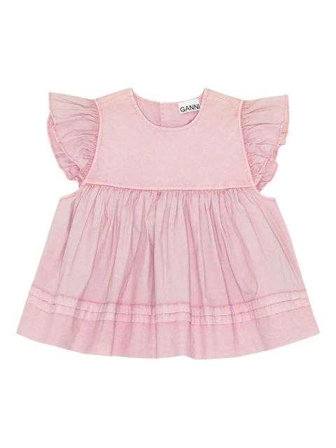 GANNI stretch-cotton blouse - Pink - zdjęcie produktu nr 1