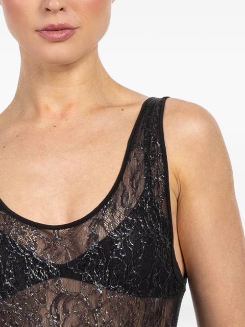 WARDROBE.NYC lace tank bodysuit - Black