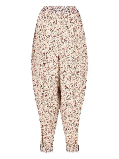 Loro Piana Emon floral-print pleated trousers - Neutrals - zdjęcie produktu nr 1